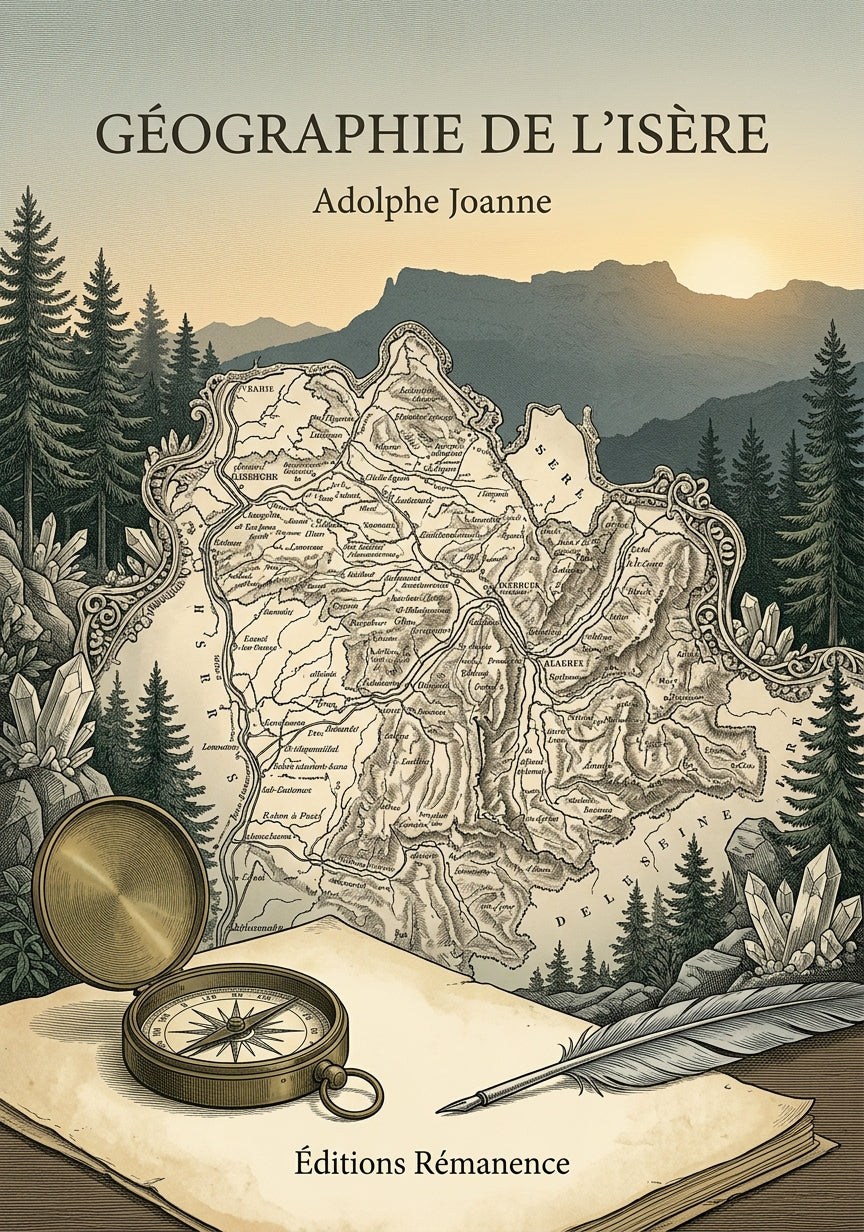 Livre Géographie de l’Isère par Adolphe Joanne - Couverture - Editions Remanence