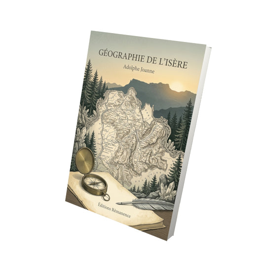 Livre Géographie de l’Isère par Adolphe Joanne - Vue 3D - Editions Remanence