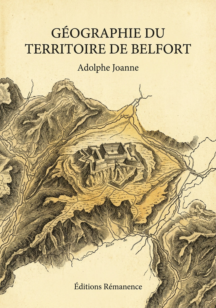 Livre Géographie du territoire de Belfort par Adolphe Joanne - Couverture - Editions Remanence