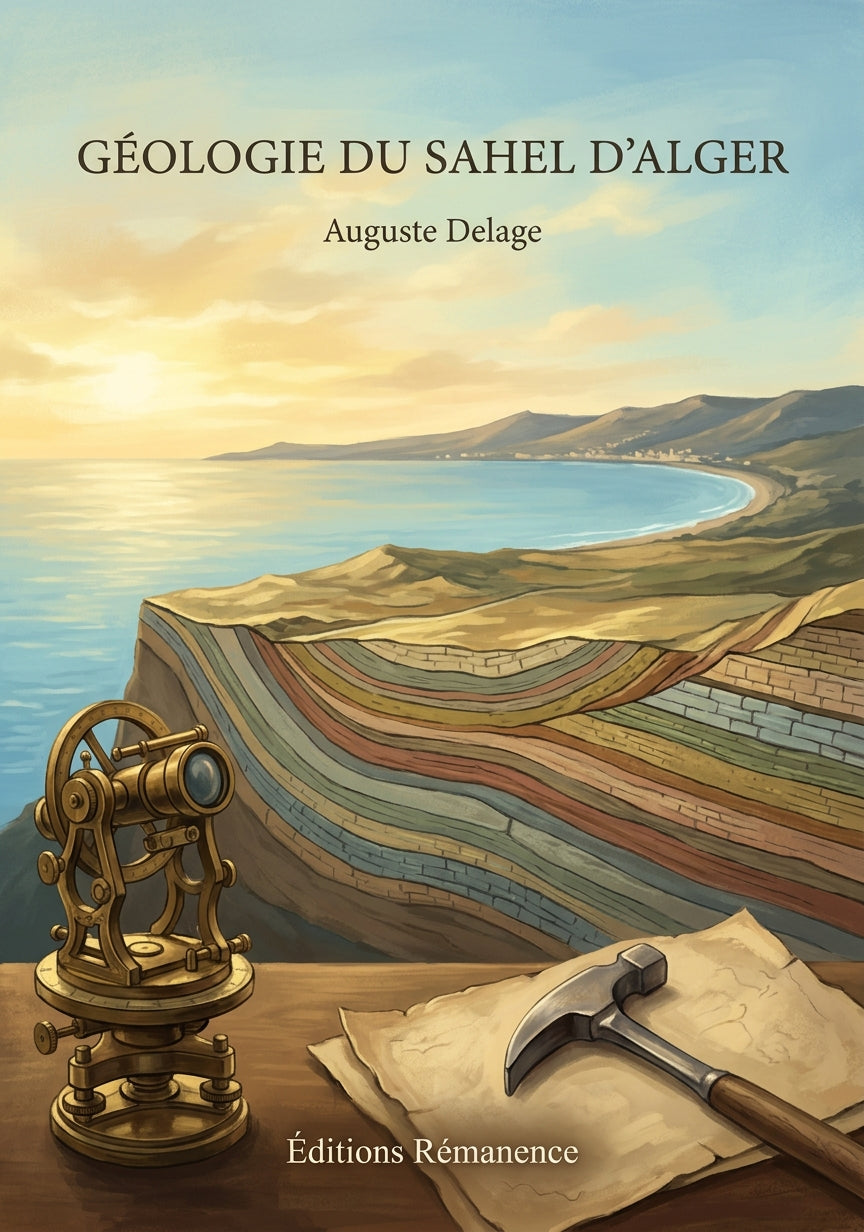Livre Géologie du Sahel d'Alger par Auguste Delage - Couverture - Editions Remanence