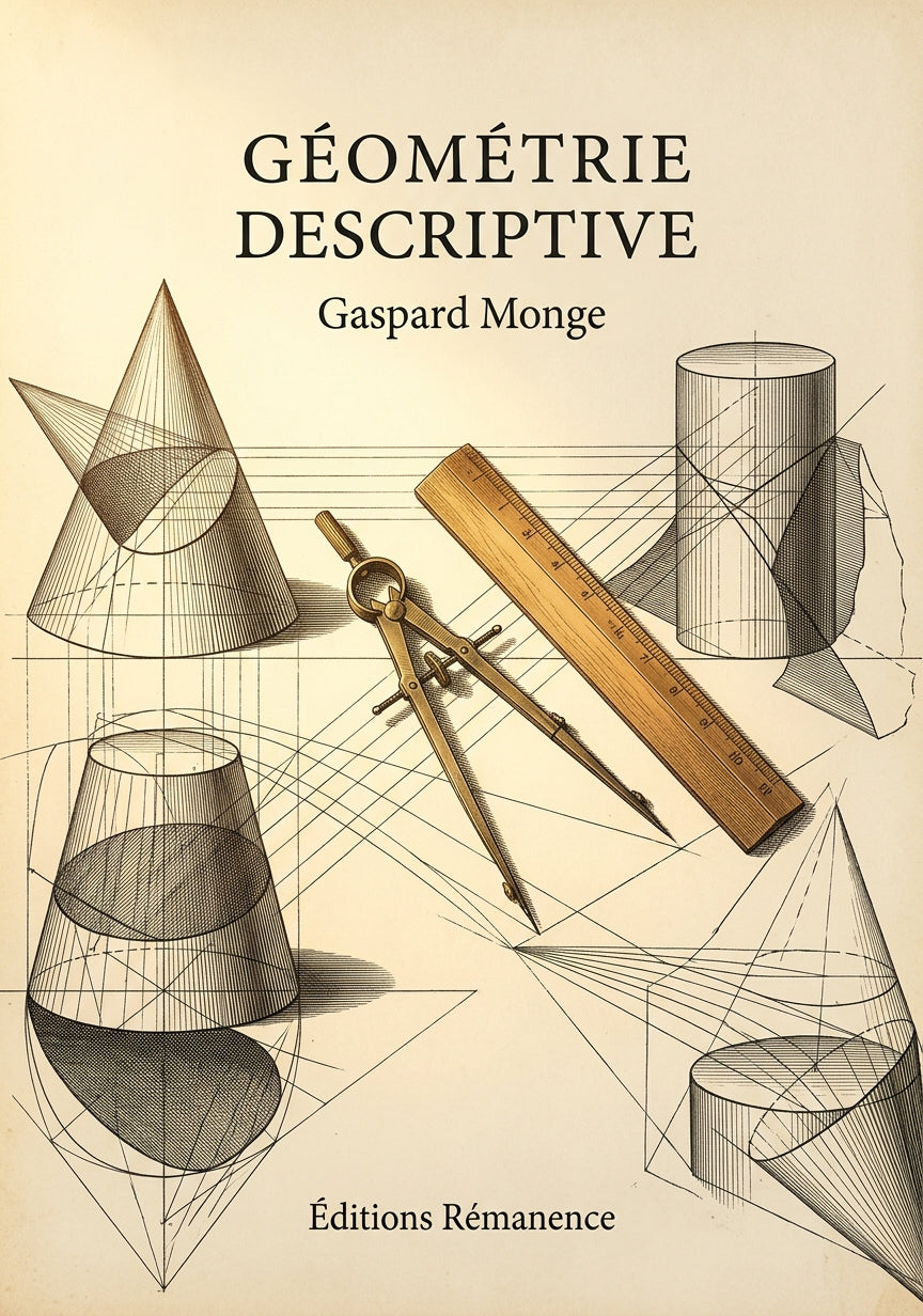 Livre Géométrie descriptive par Gaspard Monge - Couverture - Editions Remanence