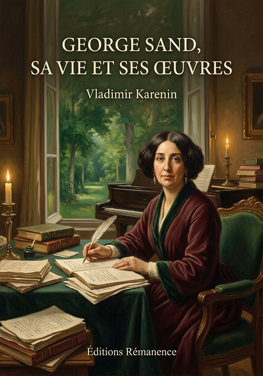 Livre George Sand, sa vie et ses œuvres par Vladimir Karenin - Couverture - Editions Remanence