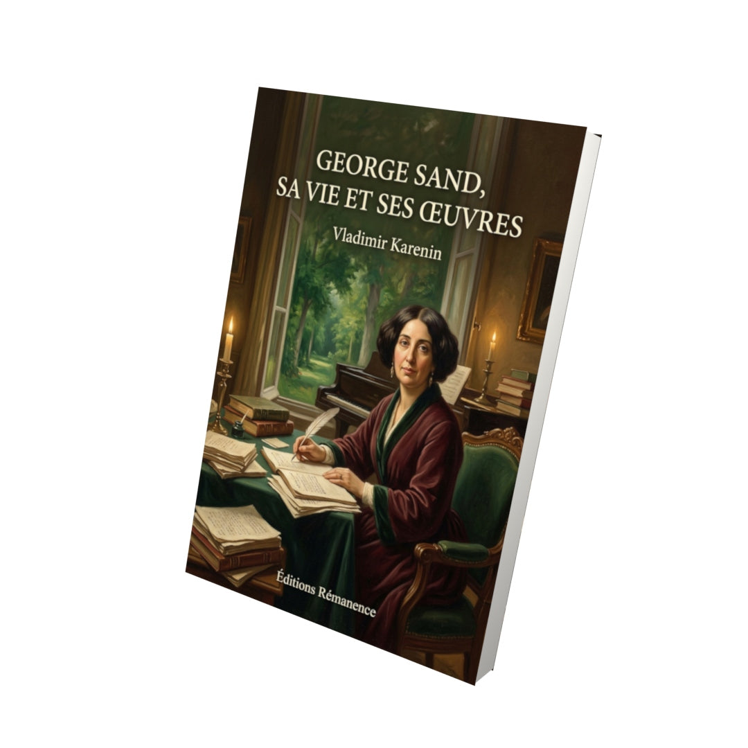 Livre George Sand, sa vie et ses œuvres par Vladimir Karenin - Vue 3D - Editions Remanence