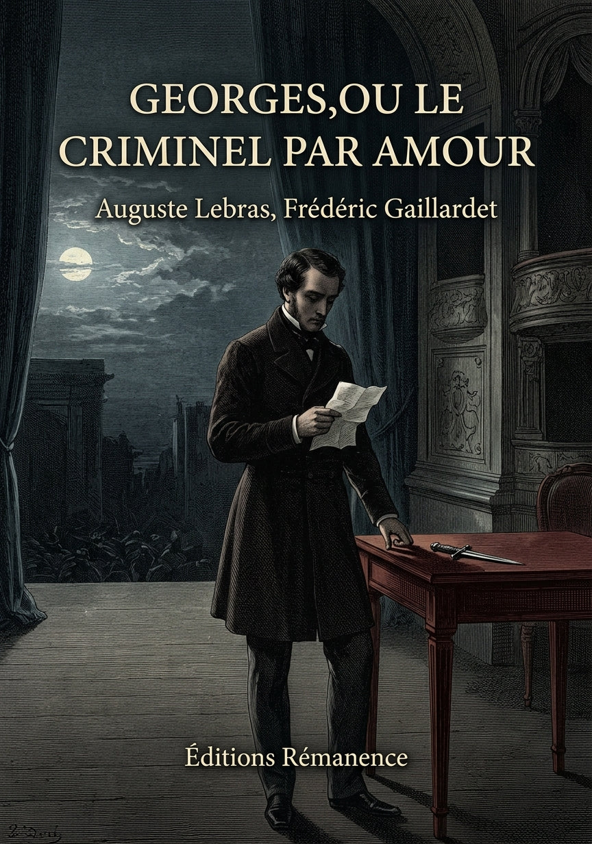 Livre Georges, ou le Criminel par amour par Auguste Lebras, Frédéric Gaillardet - Couverture - Editions Remanence