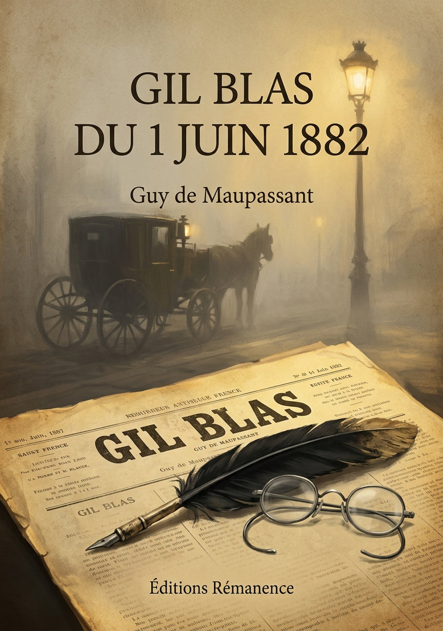 Livre Gil Blas du 1 juin 1882 par Guy de Maupassant - Couverture - Editions Remanence