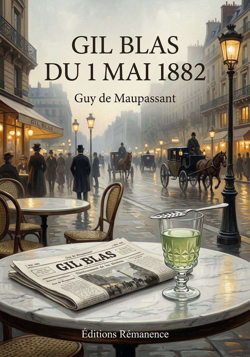 Livre Gil Blas du 1 mai 1882 par Guy de Maupassant - Couverture - Editions Remanence
