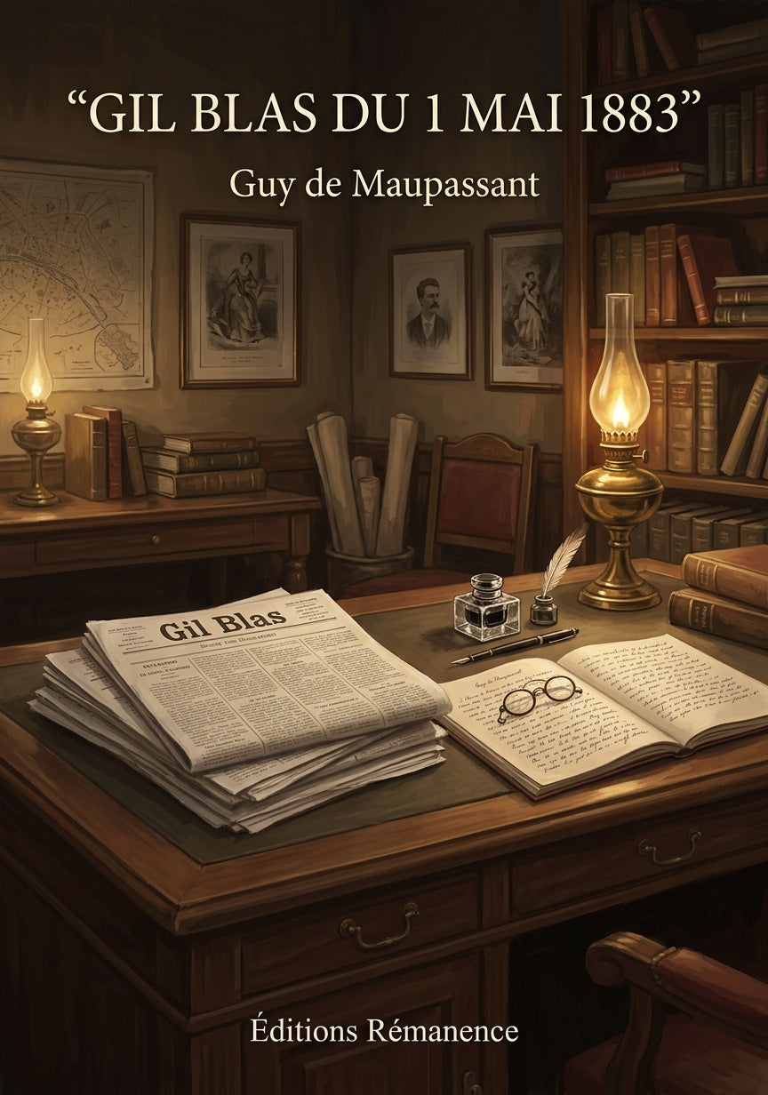 Livre Gil Blas du 1 mai 1883 par Guy de Maupassant - Couverture - Editions Remanence
