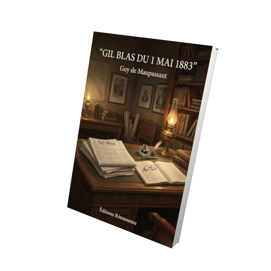 Livre Gil Blas du 1 mai 1883 par Guy de Maupassant - Vue 3D - Editions Remanence