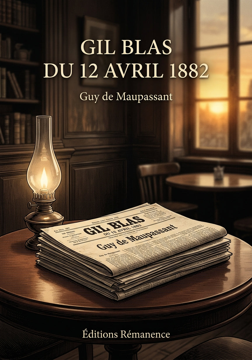Livre Gil Blas du 12 avril 1882 par Guy de Maupassant - Couverture - Editions Remanence