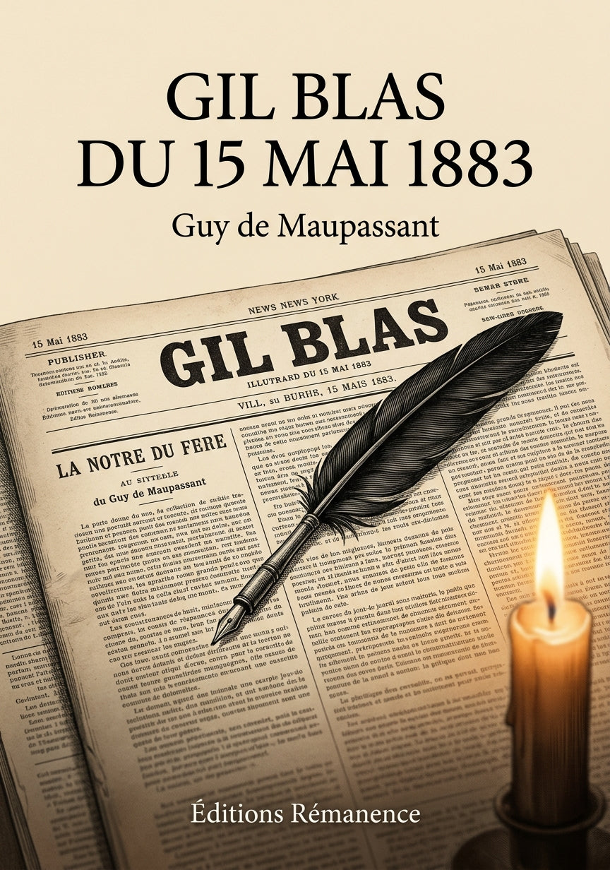 Livre Gil Blas du 15 mai 1883 par Guy de Maupassant - Couverture - Editions Remanence