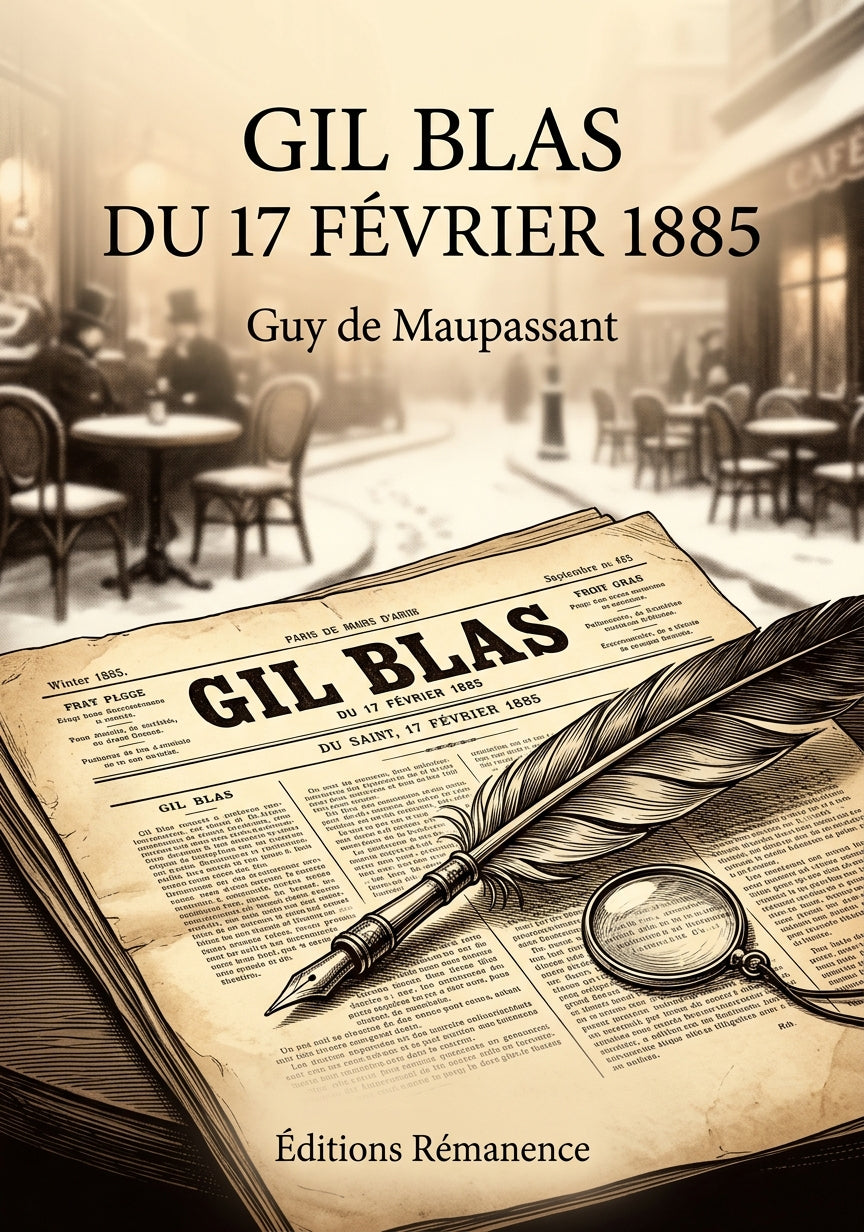 Livre Gil Blas du 17 février 1885 par Guy de Maupassant - Couverture - Editions Remanence