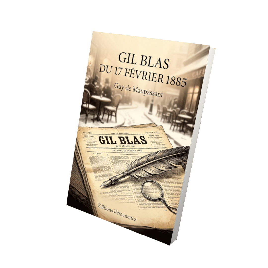 Livre Gil Blas du 17 février 1885 par Guy de Maupassant - Vue 3D - Editions Remanence