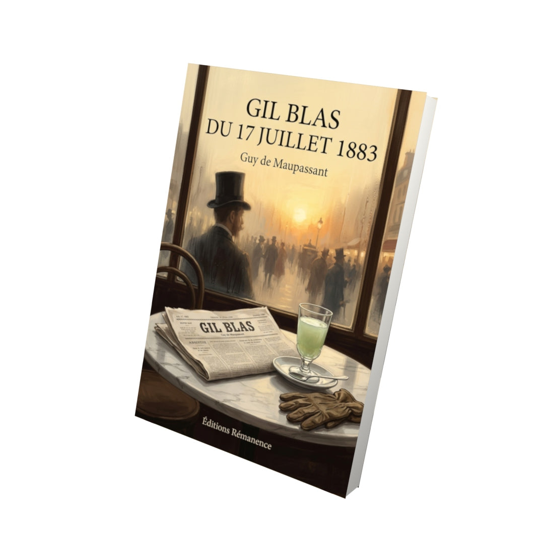 Livre Gil Blas du 17 juillet 1883 par Guy de Maupassant - Vue 3D - Editions Remanence