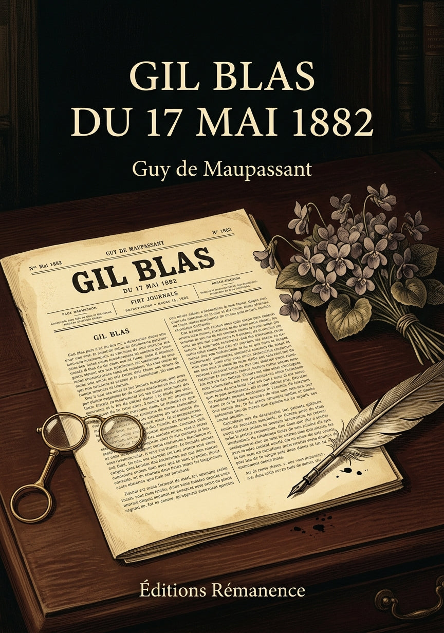 Livre Gil Blas du 17 mai 1882 par Guy de Maupassant - Couverture - Editions Remanence