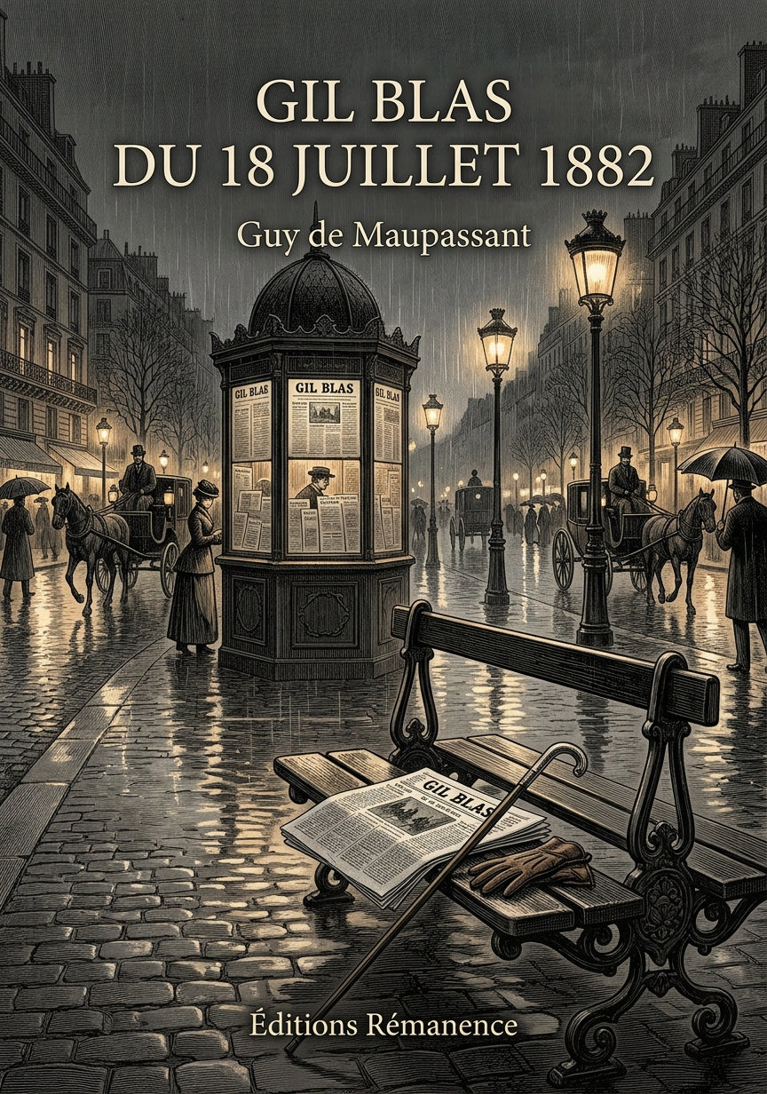 Livre Gil Blas du 18 juillet 1882 par Guy de Maupassant - Couverture - Editions Remanence