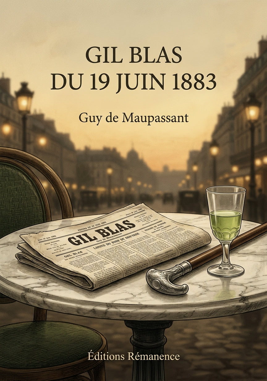 Livre Gil Blas du 19 juin 1883 par Guy de Maupassant - Couverture - Editions Remanence