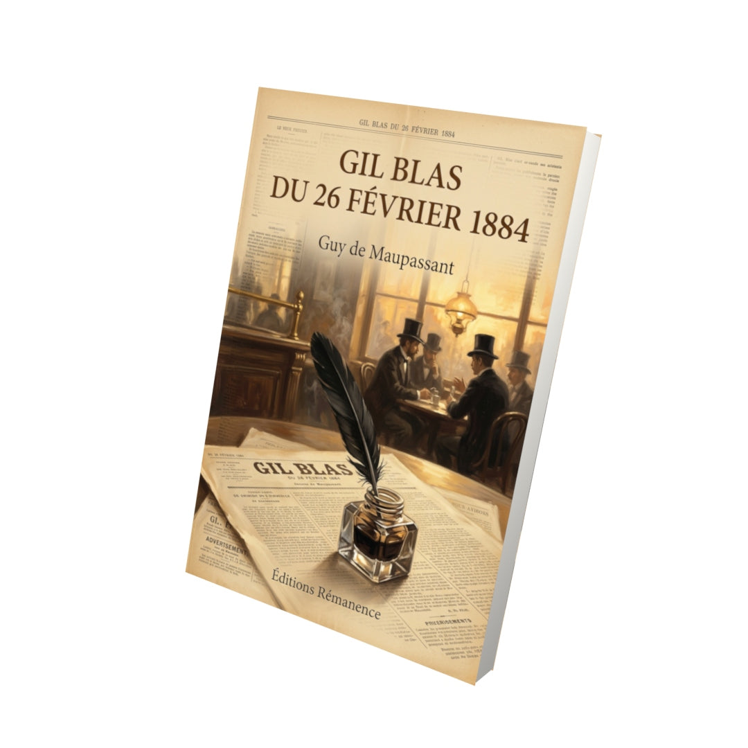 Livre Gil Blas du 26 février 1884 par Guy de Maupassant - Vue 3D - Editions Remanence