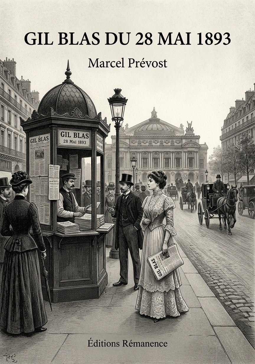 Livre Gil Blas du 28 mai 1893 par Marcel Prévost - Couverture - Editions Remanence