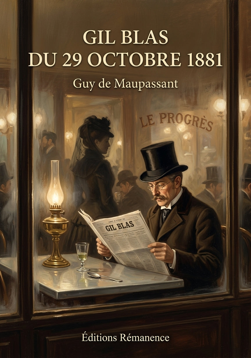 Livre Gil Blas du 29 octobre 1881 par Guy de Maupassant - Couverture - Editions Remanence