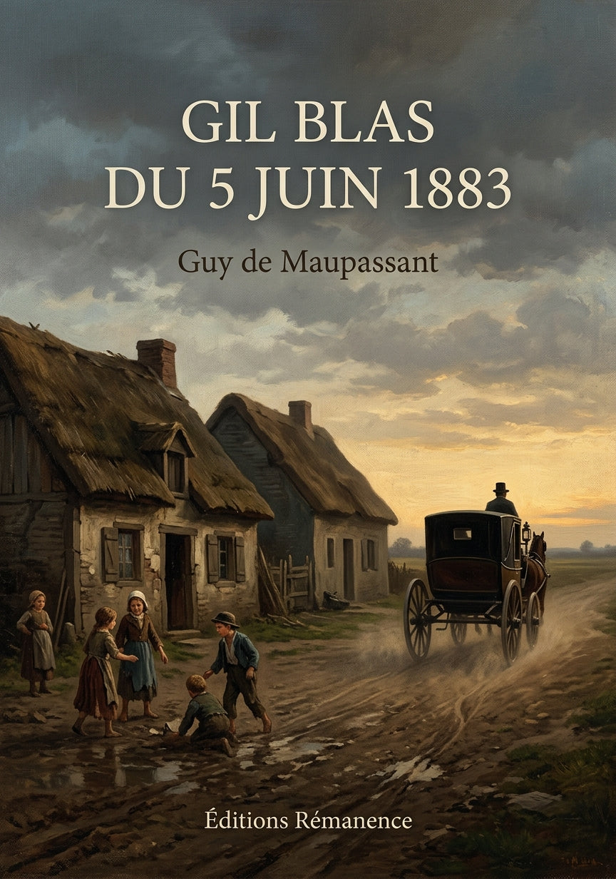 Livre Gil Blas du 5 juin 1883 par Guy de Maupassant - Couverture - Editions Remanence