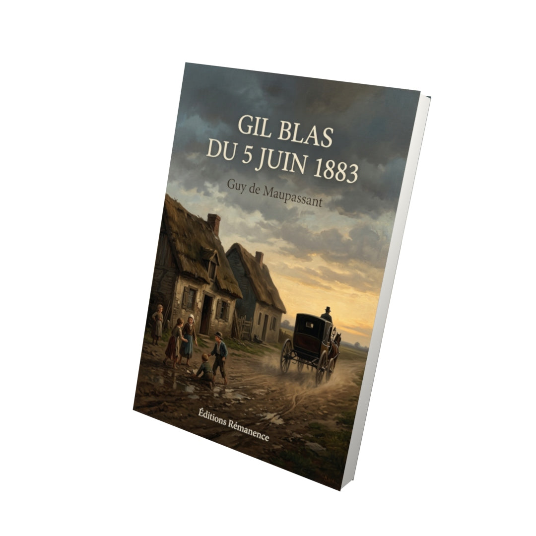 Livre Gil Blas du 5 juin 1883 par Guy de Maupassant - Vue 3D - Editions Remanence