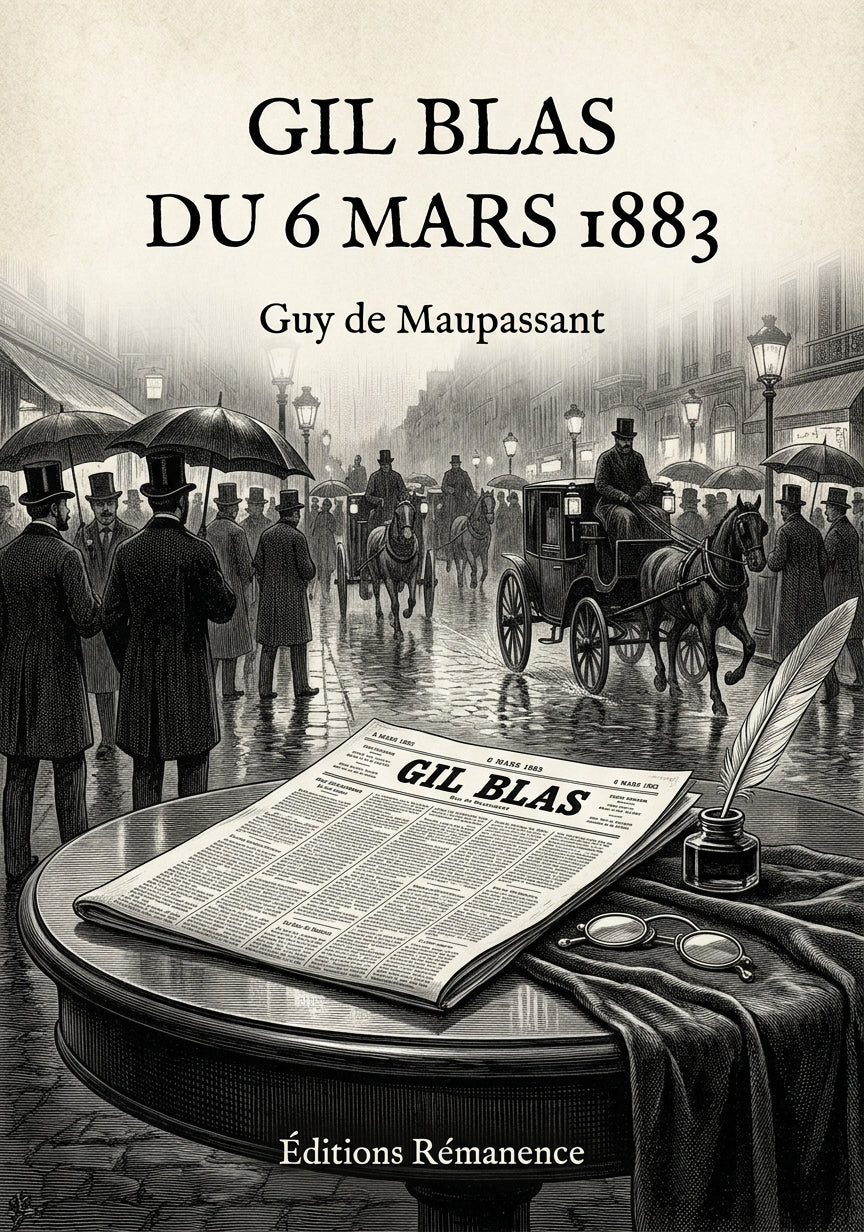 Livre Gil Blas du 6 mars 1883 par Guy de Maupassant - Couverture - Editions Remanence