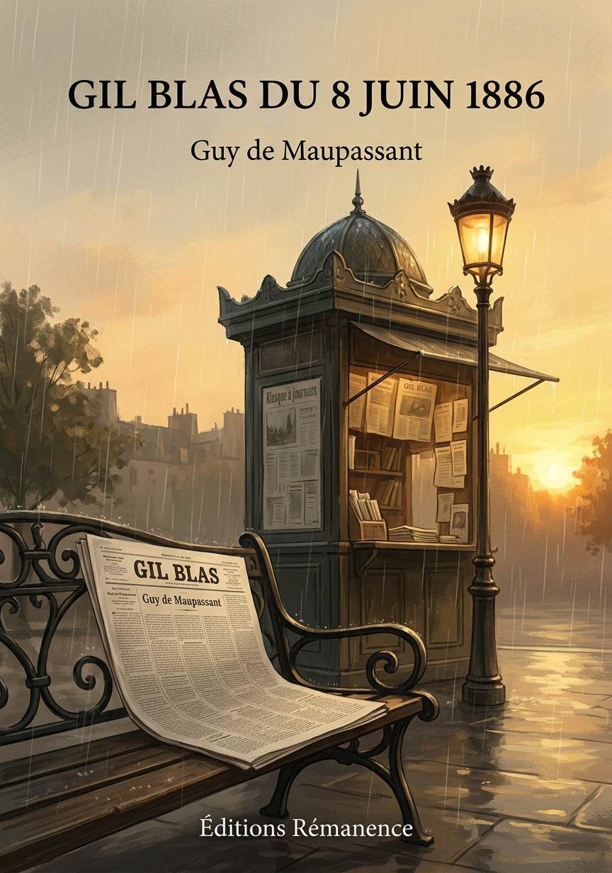 Livre Gil Blas du 8 juin 1886 par Guy de Maupassant - Couverture - Editions Remanence