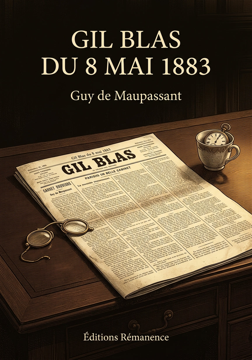 Livre Gil Blas du 8 mai 1883 par Guy de Maupassant - Couverture - Editions Remanence