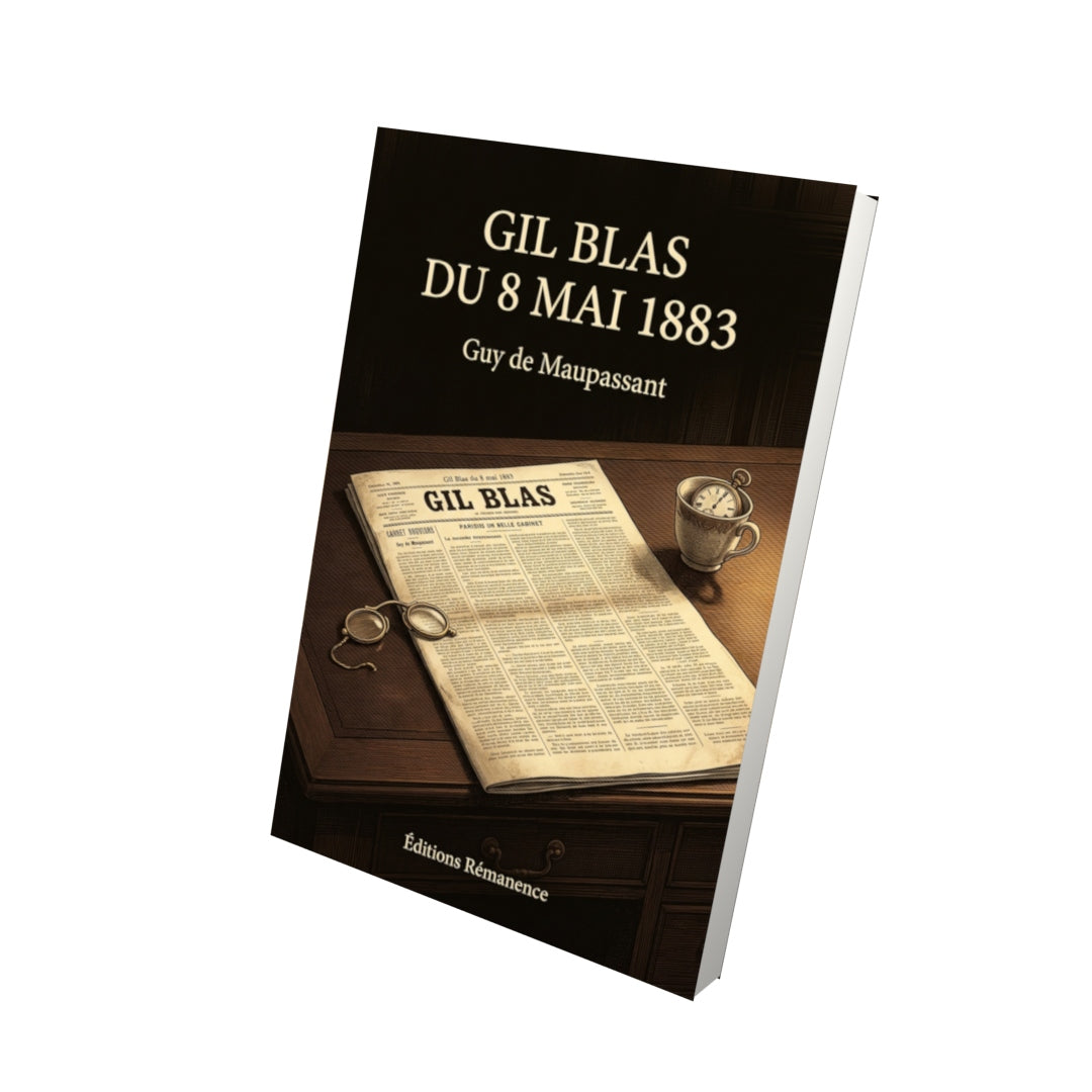 Livre Gil Blas du 8 mai 1883 par Guy de Maupassant - Vue 3D - Editions Remanence