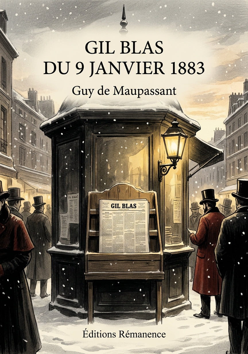 Livre Gil Blas du 9 janvier 1883 par Guy de Maupassant - Couverture - Editions Remanence