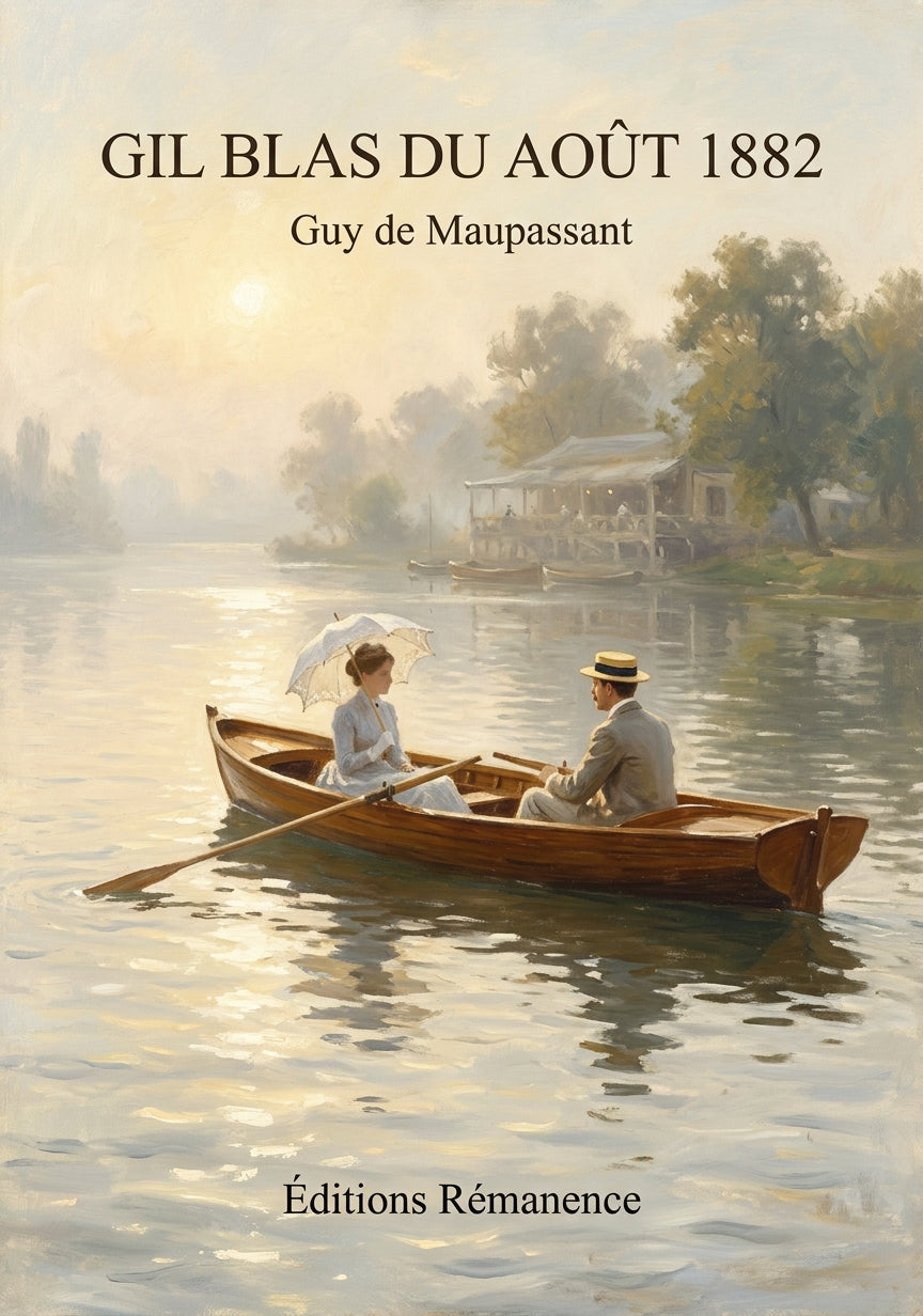 Livre Gil Blas du  août 1882 par Guy de Maupassant - Couverture - Editions Remanence