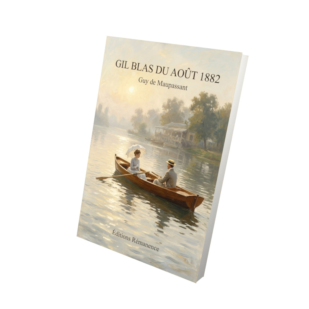 Livre Gil Blas du  août 1882 par Guy de Maupassant - Vue 3D - Editions Remanence