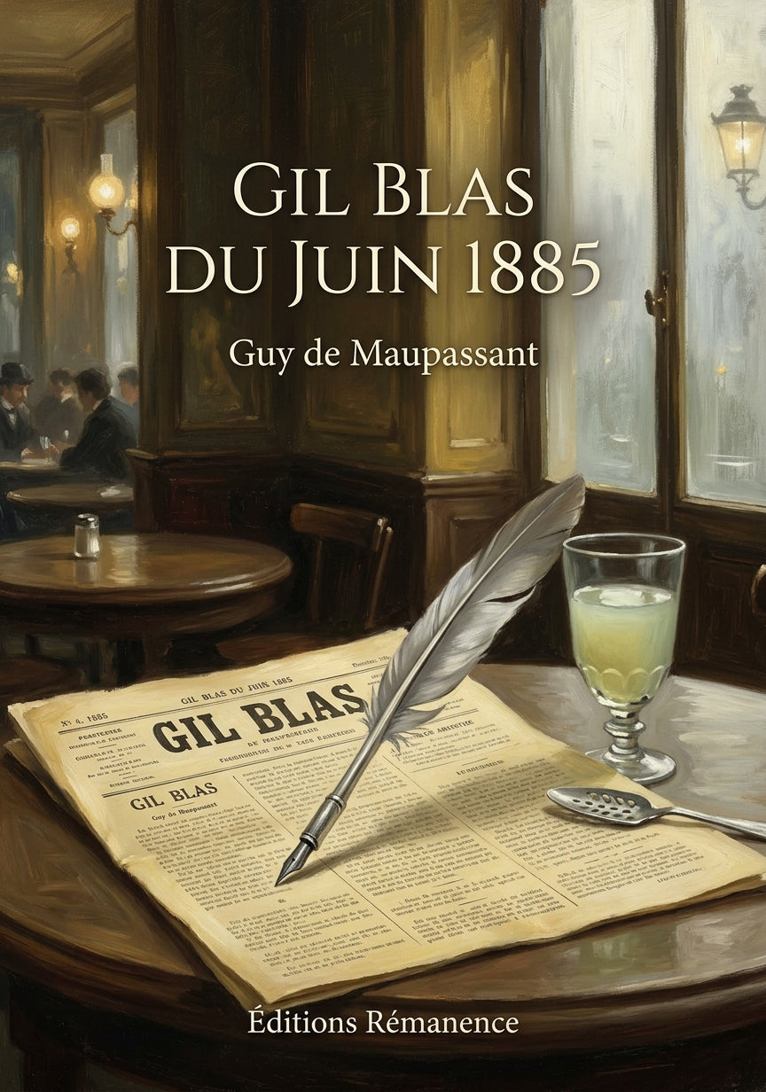 Livre Gil Blas du  juin 1885 par Guy de Maupassant - Couverture - Editions Remanence