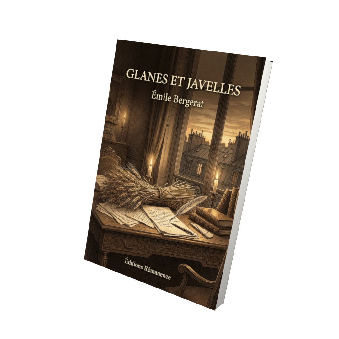 Livre Glanes et Javelles par Émile Bergerat - Vue 3D - Editions Remanence