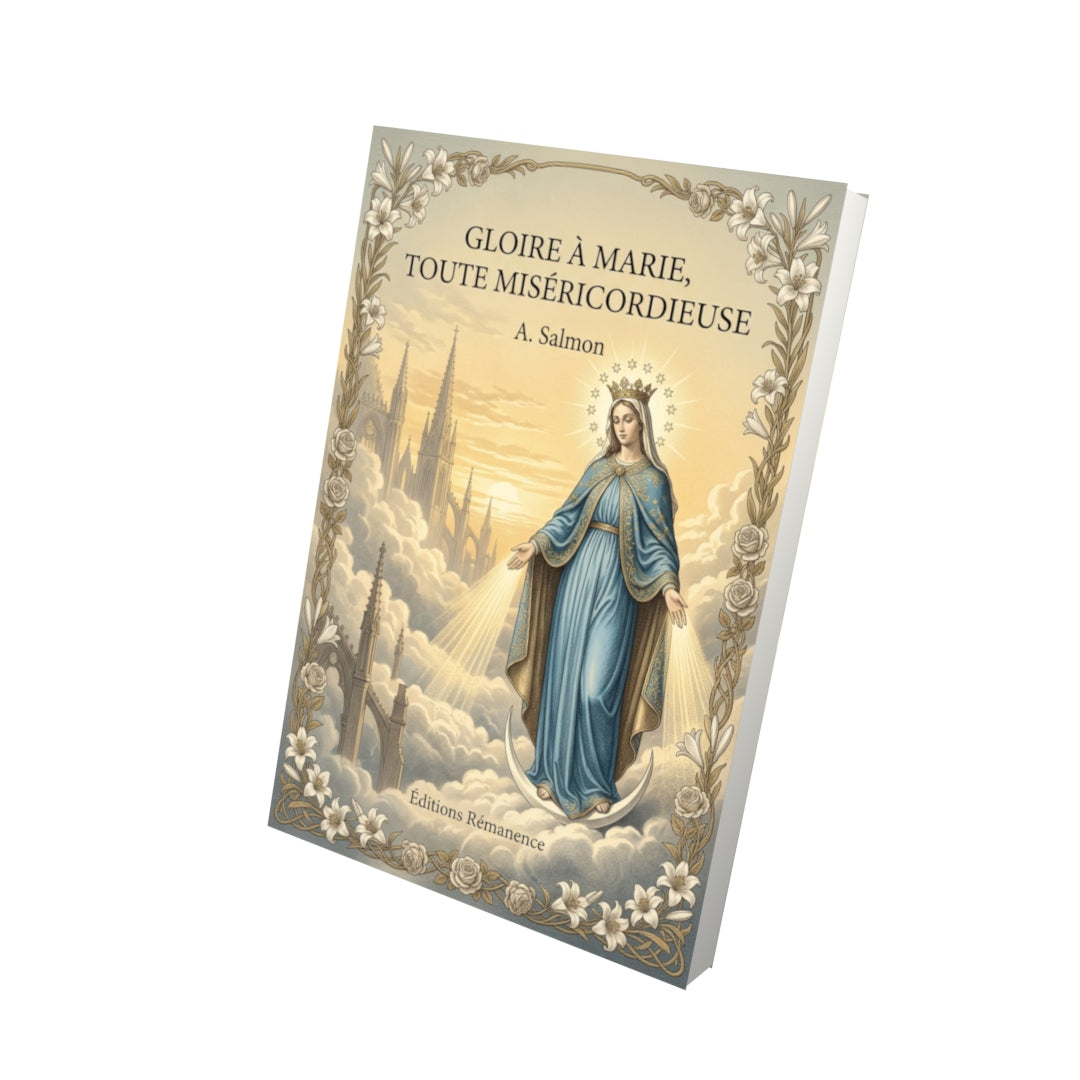 Livre Gloire à Marie, toute miséricordieuse par A. Salmon - Vue 3D - Editions Remanence