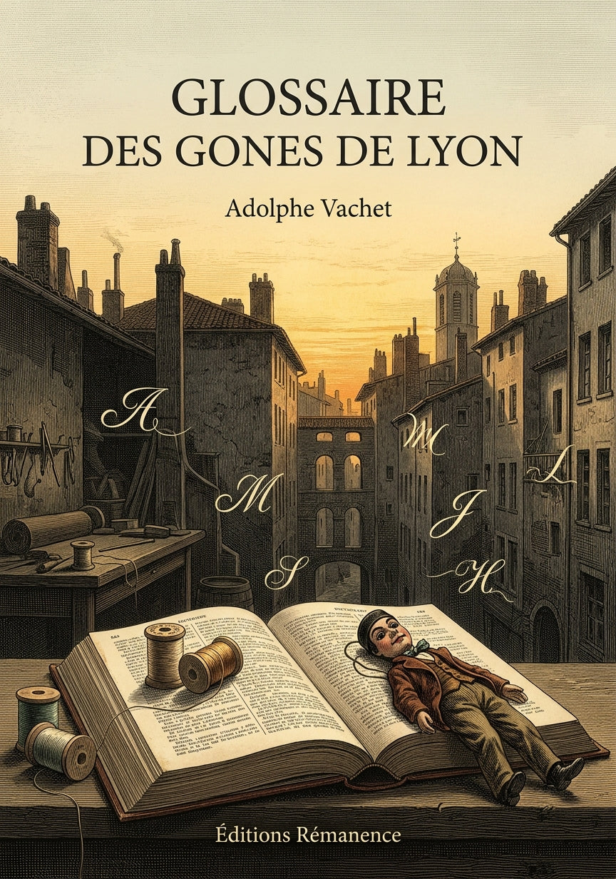 Livre Glossaire des gones de Lyon par Adolphe Vachet - Couverture - Editions Remanence