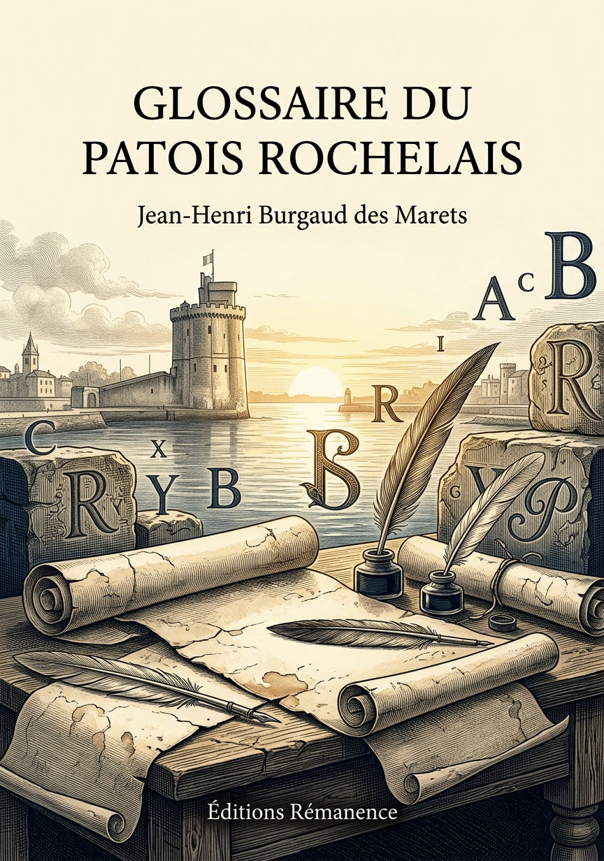 Livre Glossaire du patois rochelais par Jean-Henri Burgaud des Marets - Couverture - Editions Remanence