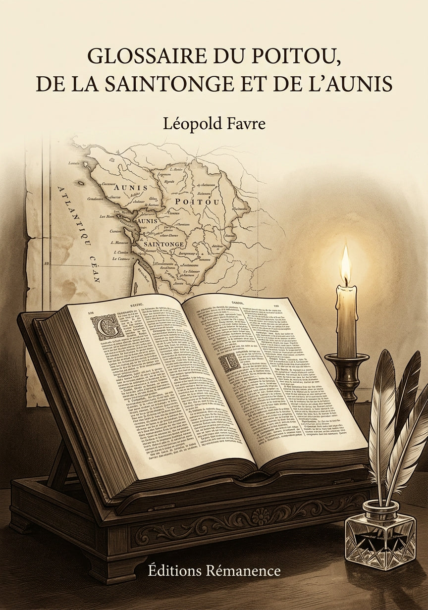 Livre Glossaire du Poitou, de la Saintonge et de l’Aunis par Léopold Favre - Couverture - Editions Remanence