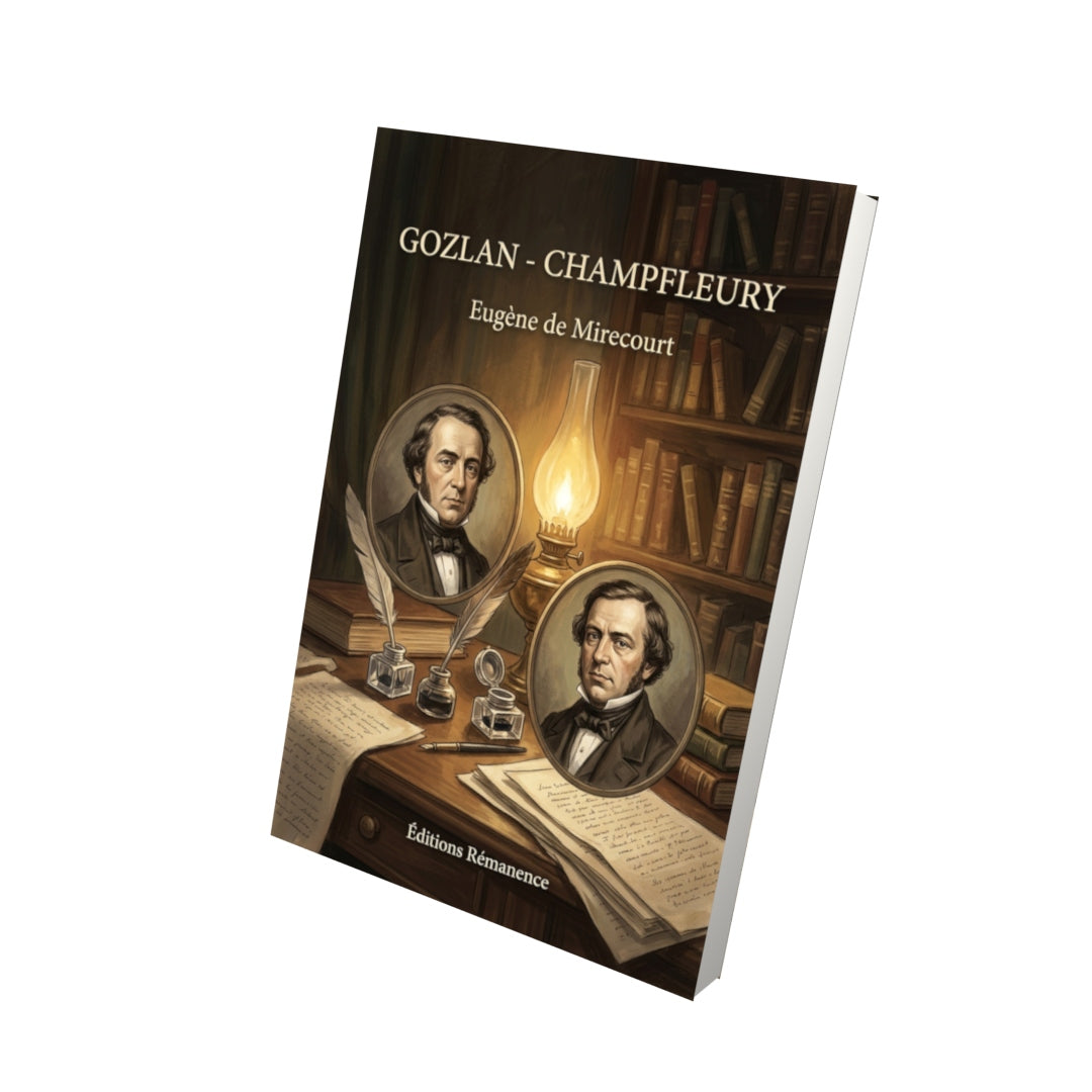 Livre Gozlan - Champfleury par Eugène de Mirecourt - Vue 3D - Editions Remanence