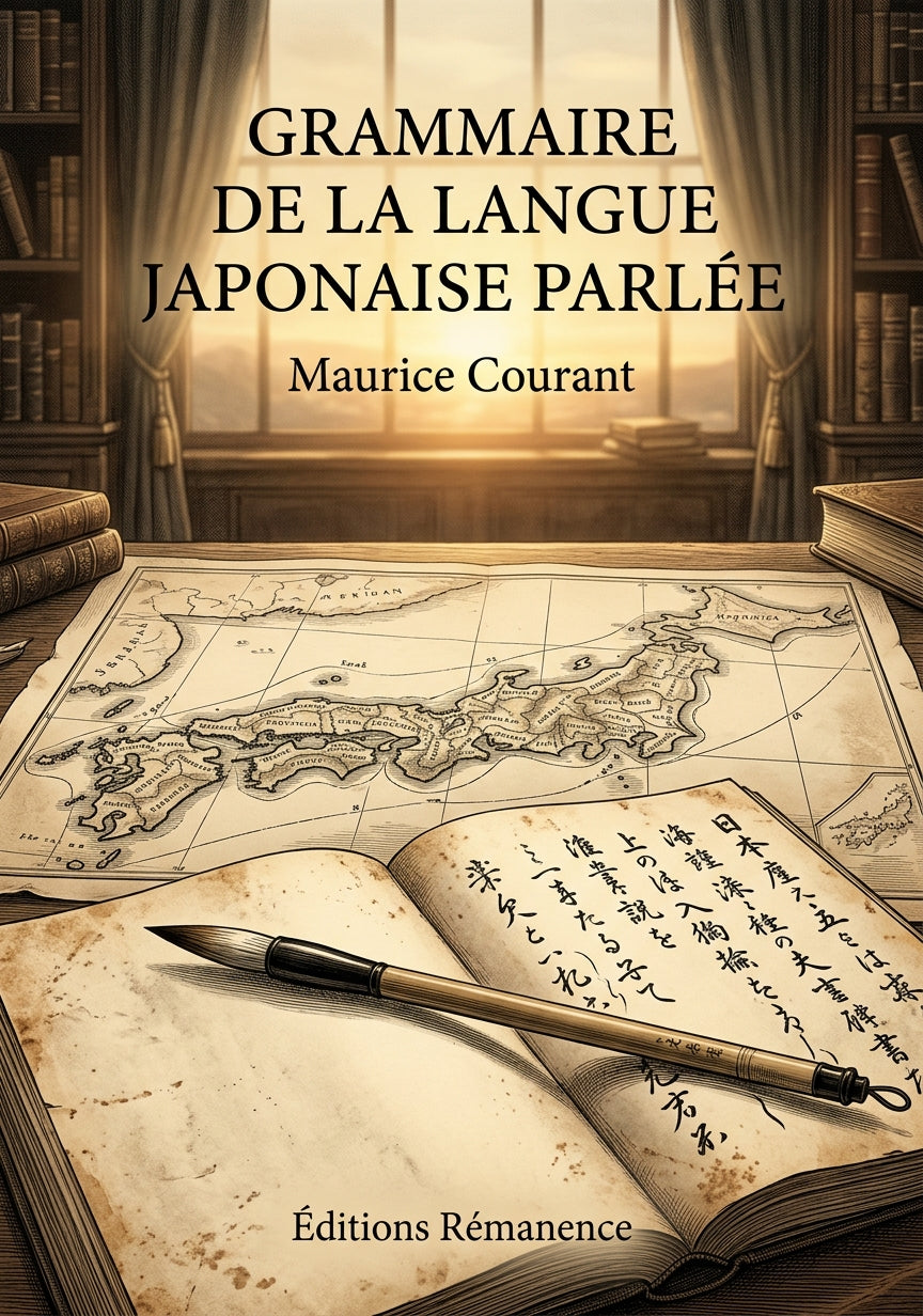Livre Grammaire de la langue japonaise parlée par Maurice Courant - Couverture - Editions Remanence