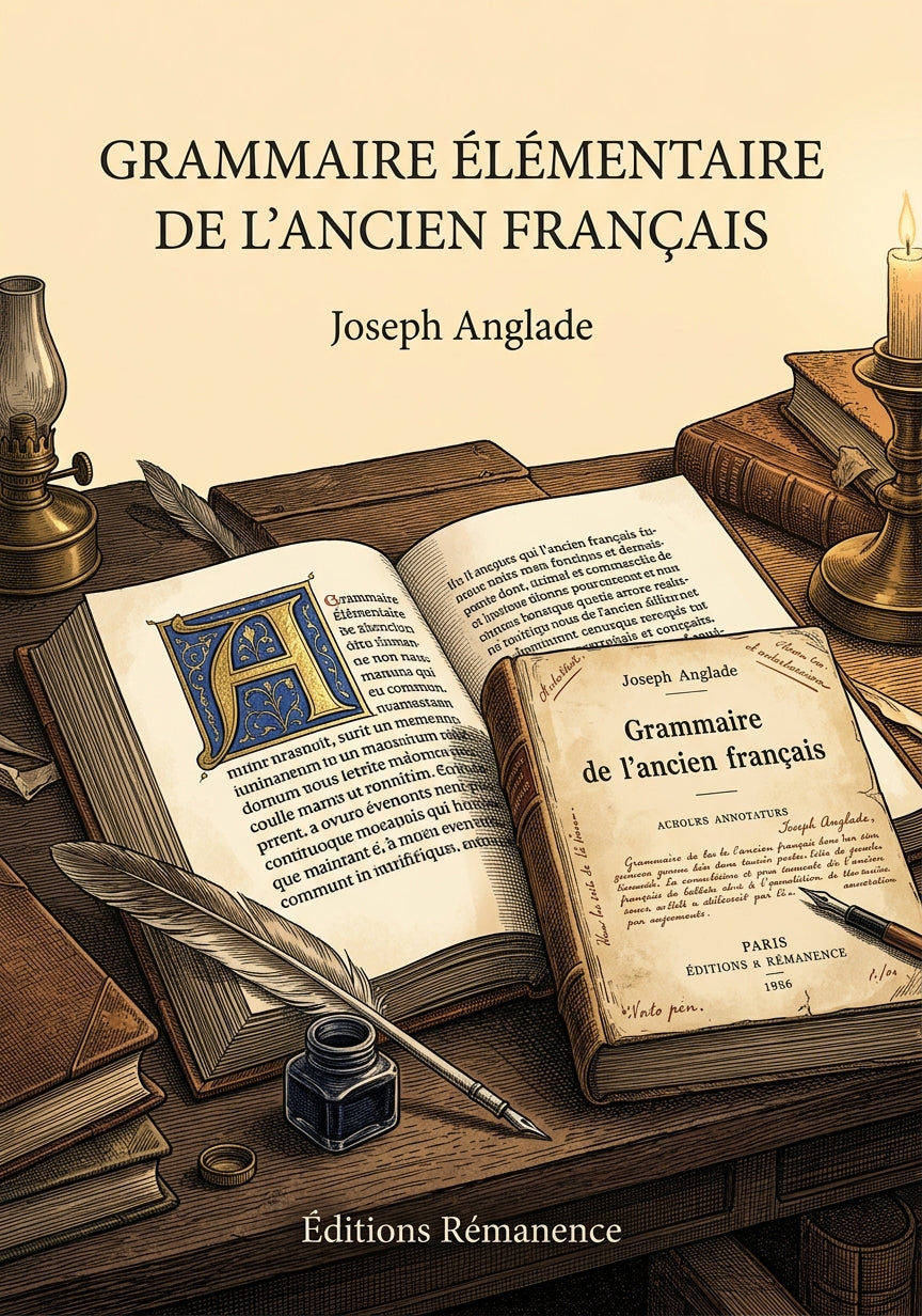 Livre Grammaire élémentaire de l’ancien français par Joseph Anglade - Couverture - Editions Remanence
