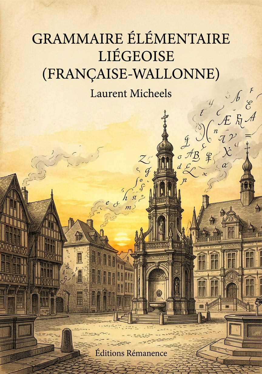 Livre Grammaire élémentaire liégeoise (française-wallonne) par Laurent Micheels - Couverture - Editions Remanence