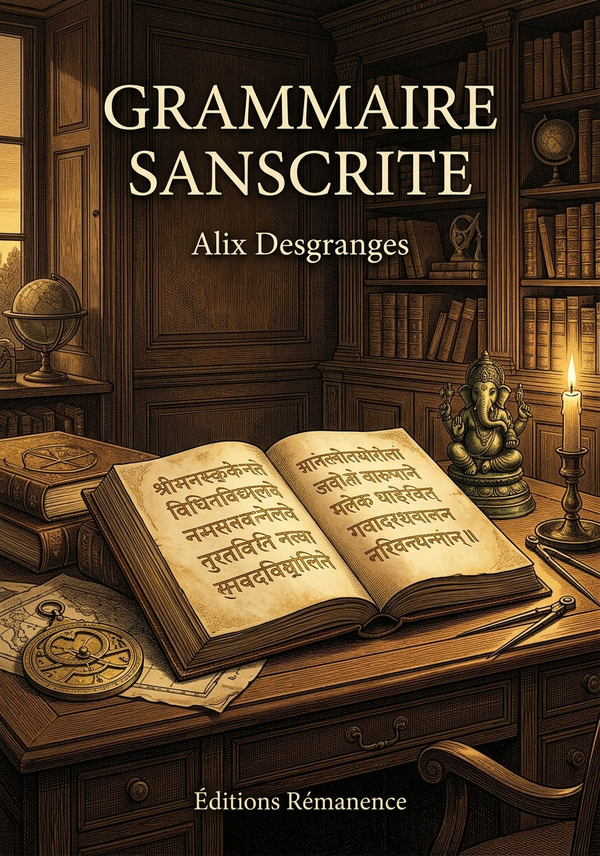Livre Grammaire sanscrite par Alix Desgranges - Couverture - Editions Remanence