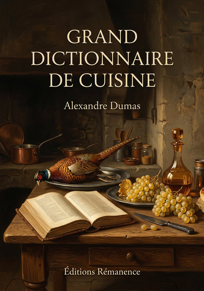 Livre Grand dictionnaire de cuisine par Alexandre Dumas - Couverture - Editions Remanence