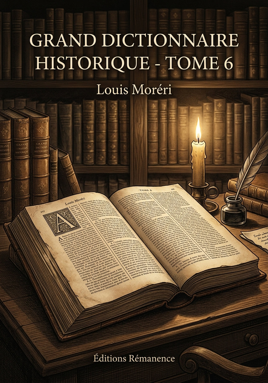 Livre Grand dictionnaire historique - Tome 6 par Louis Moréri - Couverture - Editions Remanence