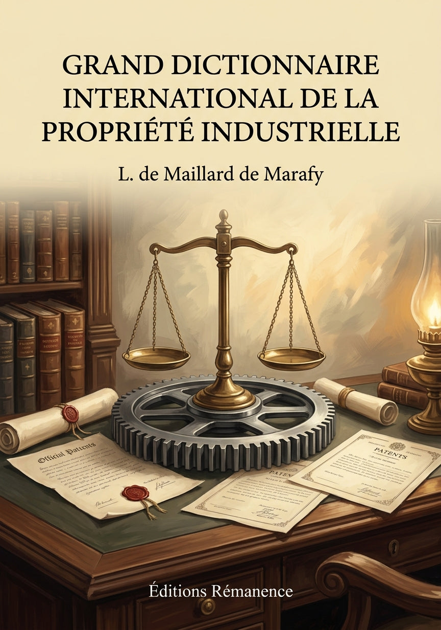 Livre Grand dictionnaire international de la propriété industrielle par L. de Maillard de Marafy - Couverture - Editions Remanence