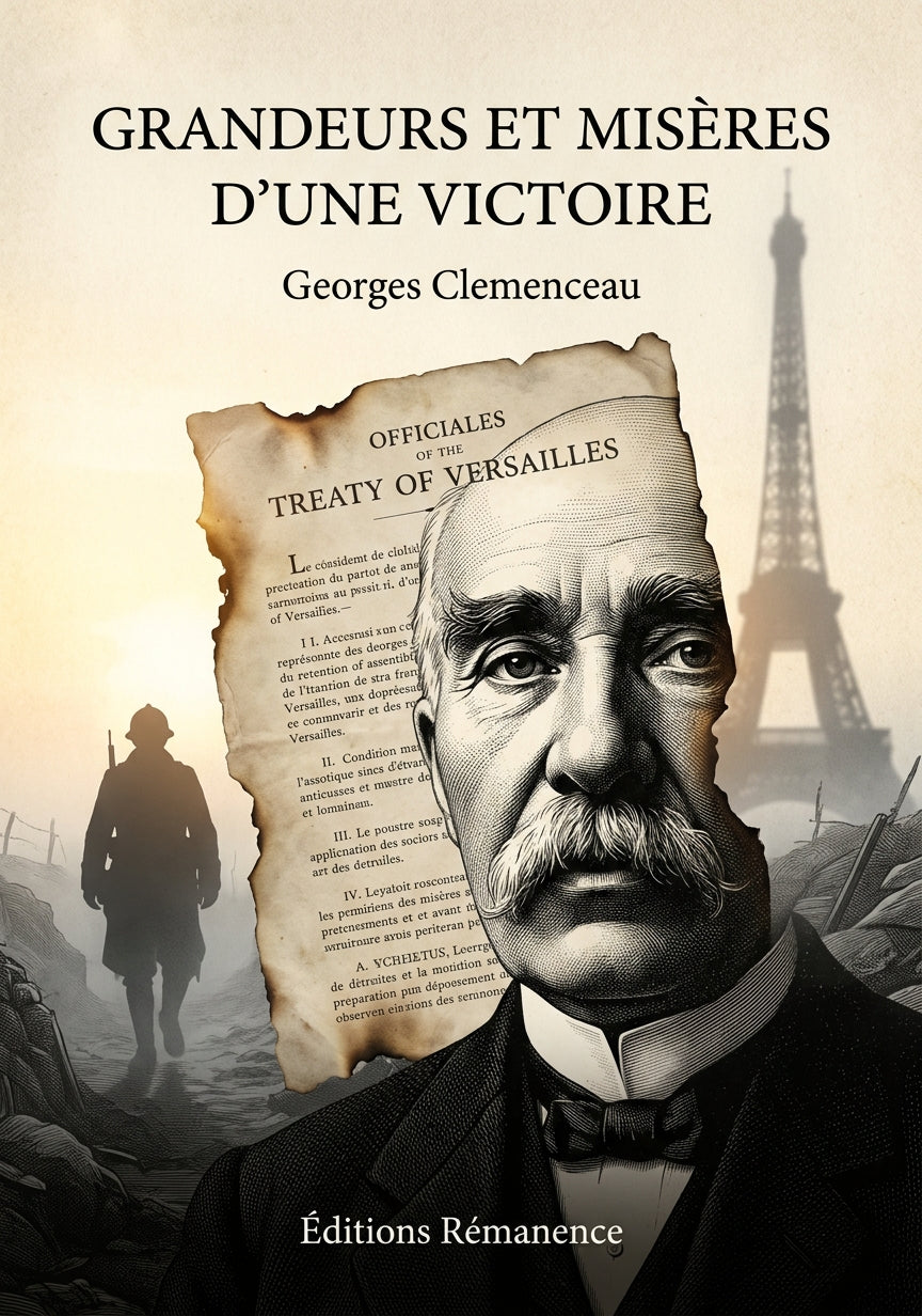 Livre Grandeurs et misères d’une victoire par Georges Clemenceau - Couverture - Editions Remanence