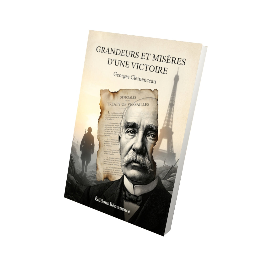Livre Grandeurs et misères d’une victoire par Georges Clemenceau - Vue 3D - Editions Remanence