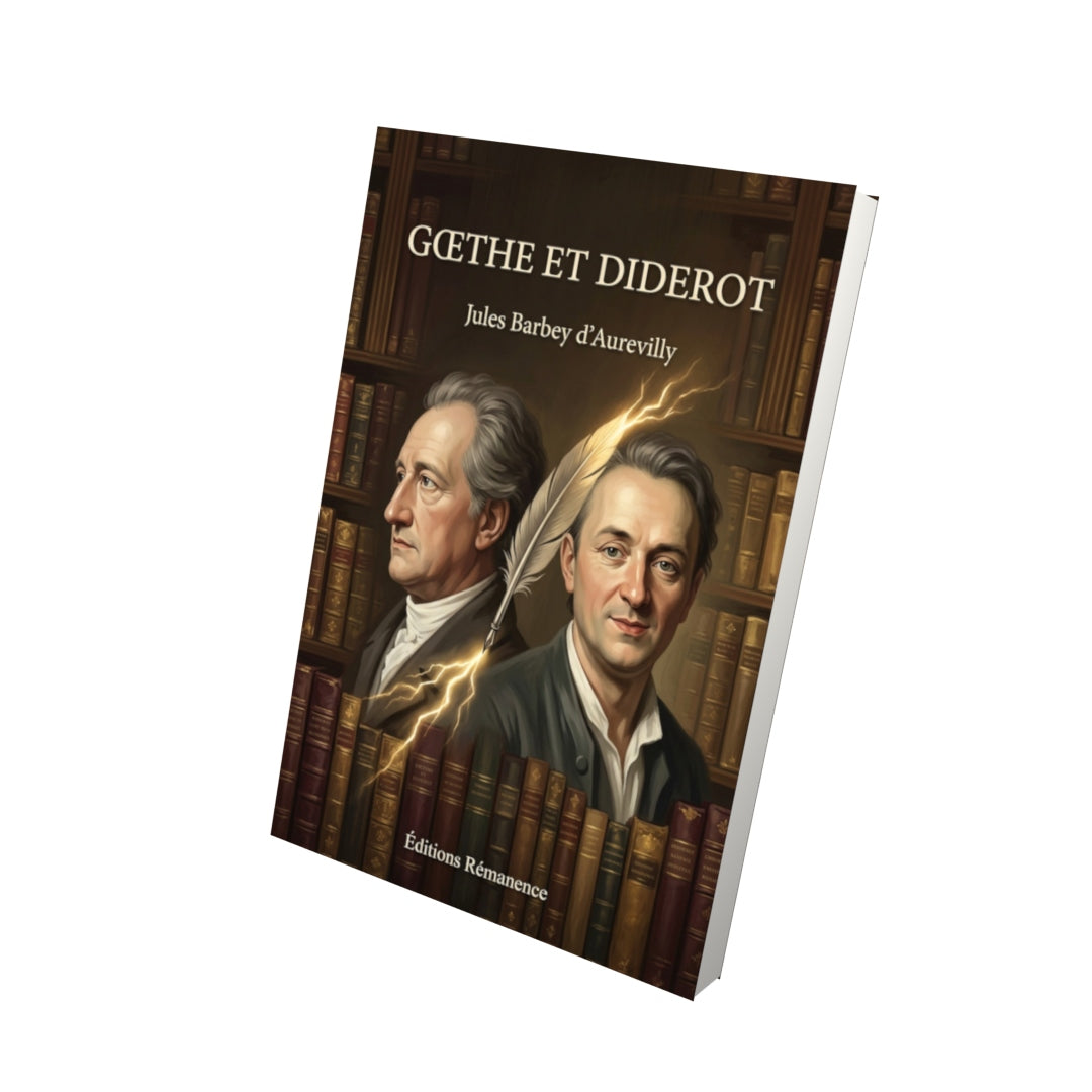 Livre Gœthe et Diderot par Jules Barbey d’Aurevilly - Vue 3D - Editions Remanence