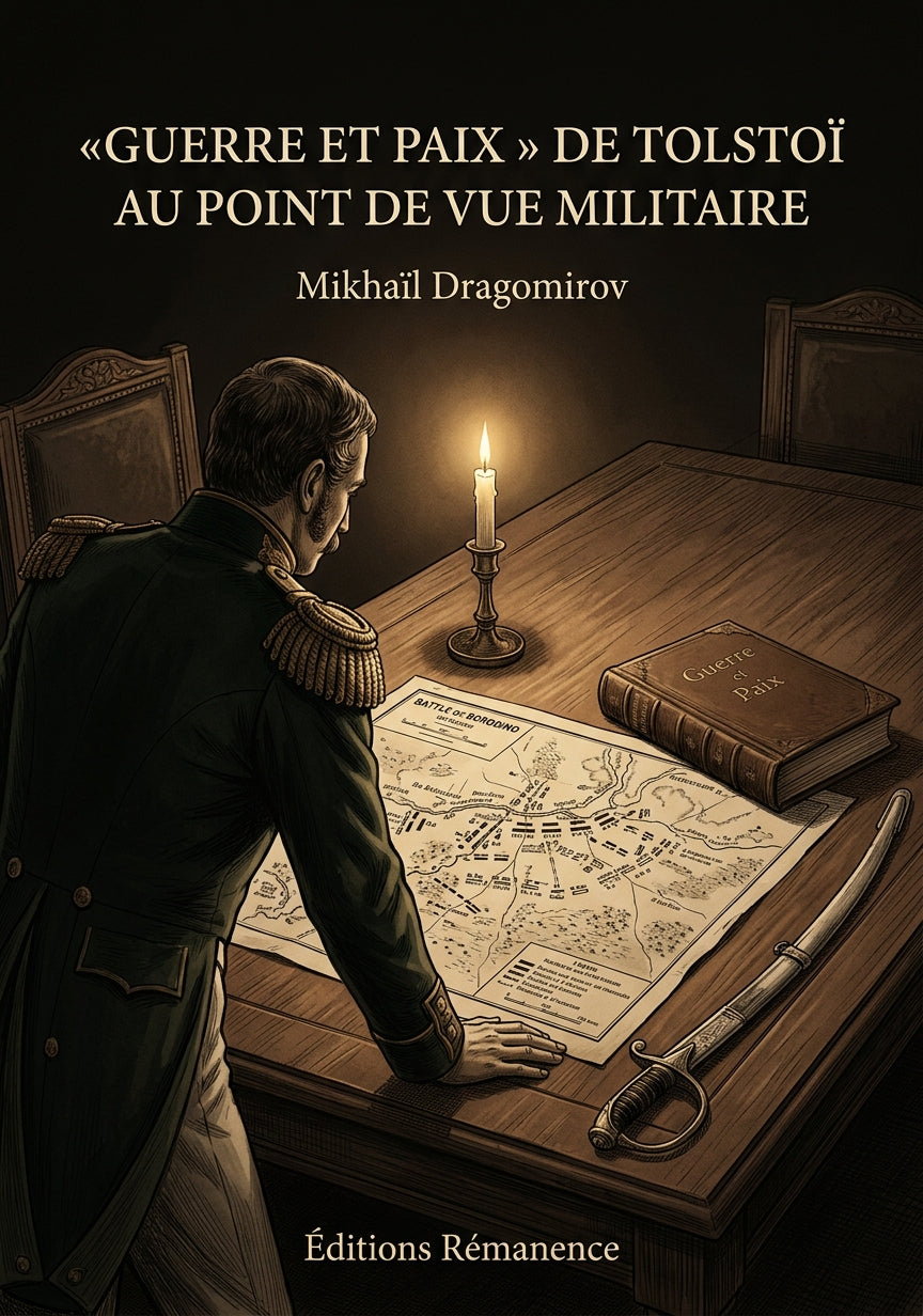 Livre Guerre et Paix » de Tolstoï au point de vue militaire par Mikhaïl Dragomirov - Couverture - Editions Remanence